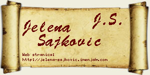 Jelena Šajković vizit kartica